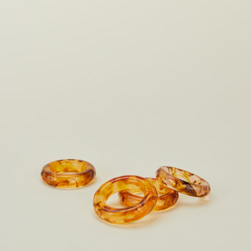 Toroiseshell napkin rings, set of 4