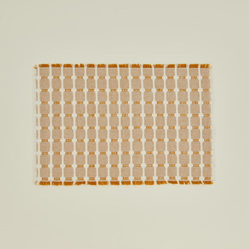 Dove and Donkey hopsack placemat in honey
