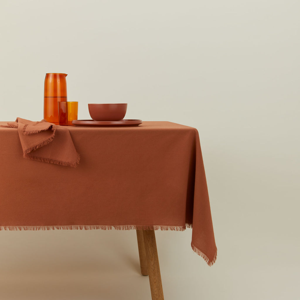 Essential Cotton Tablecloth - Terracotta – Hawkins New York