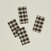 Essential Gingham Dinner Napkin, Set of 4 - Light Grey/Black