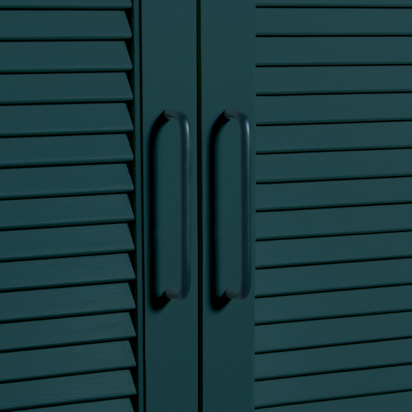 Large peacock pulls on louvered doors