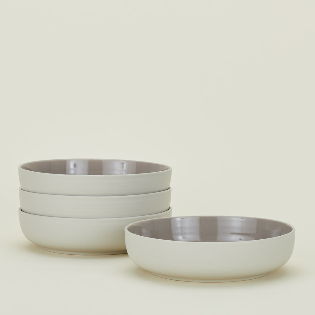 HAY SPIN BOWL SAUCER 4個　廃盤品　ボウル　皿　食器　収納 Essential Low Bowl, Set of 4 - Light Grey – Hawkins New York