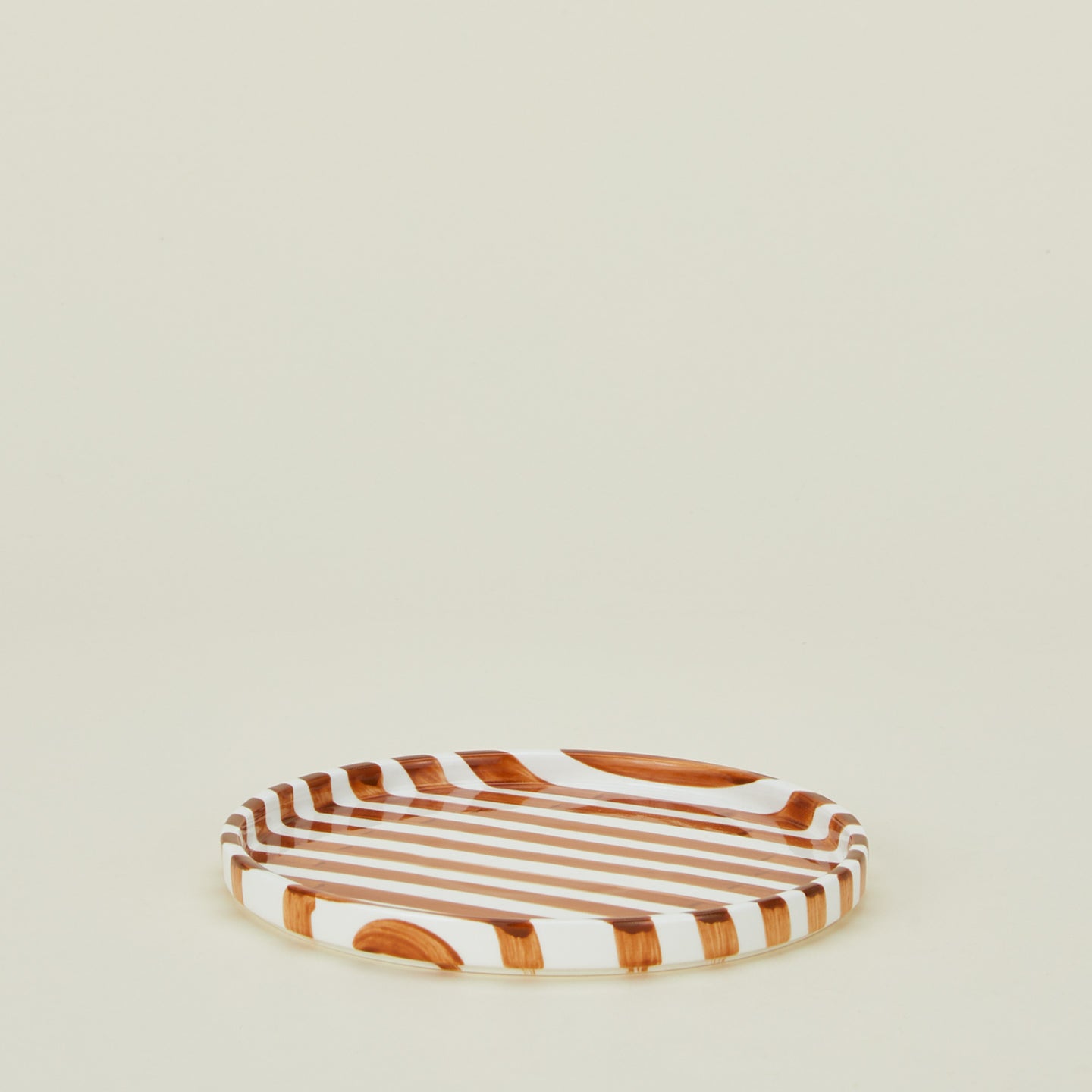 Fodory brown striped dinner plate