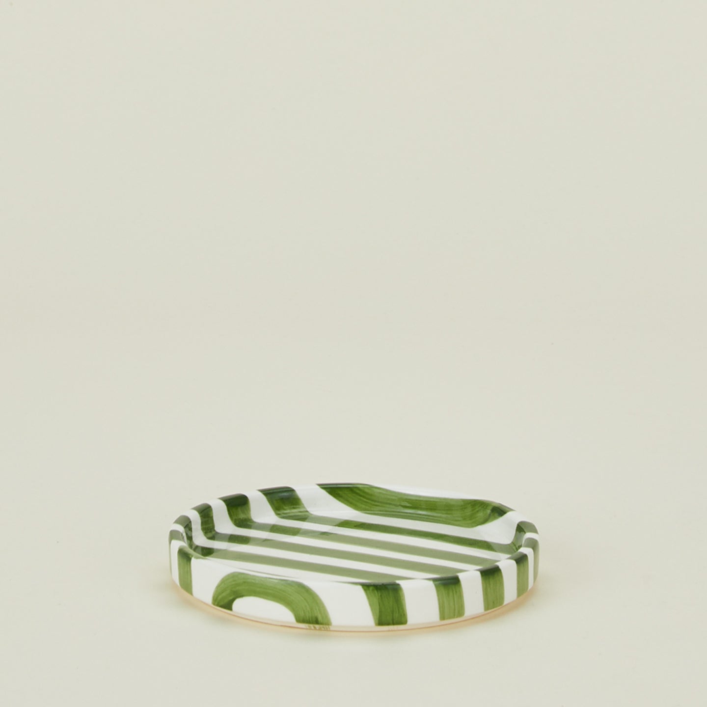 Fodory olive striped salad plate