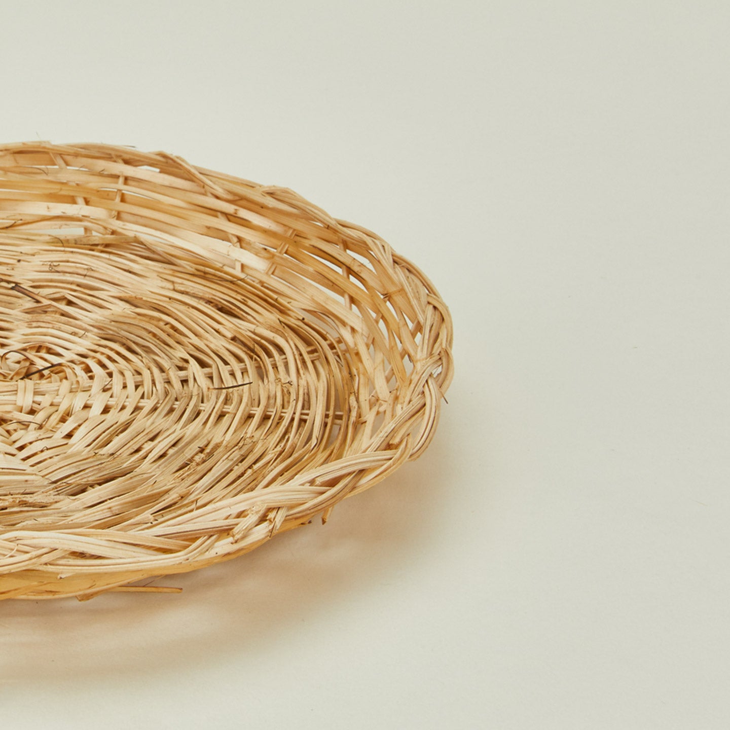 Close up view bamboo plate holder
