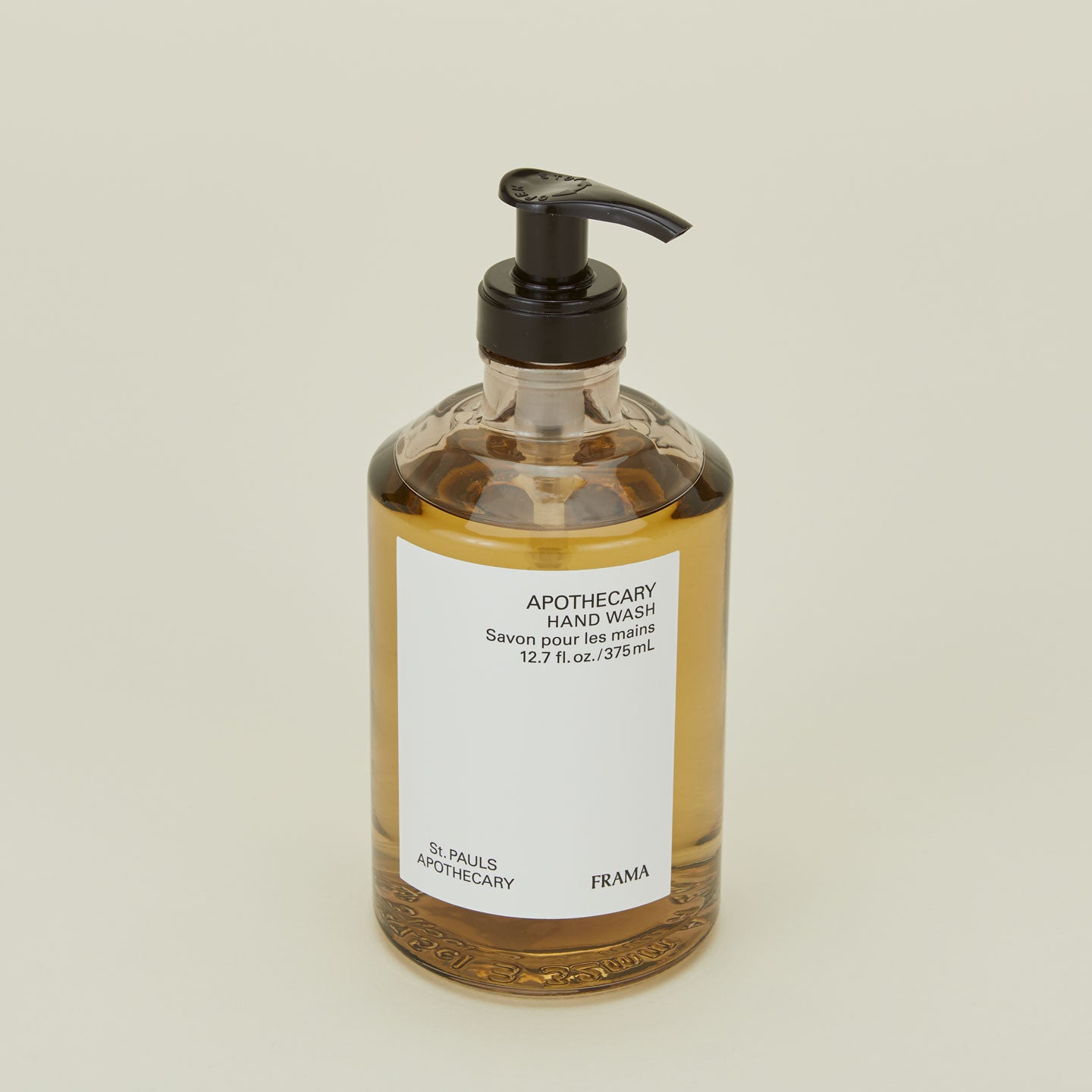 A close up of apothecary scented liquid hand wash.