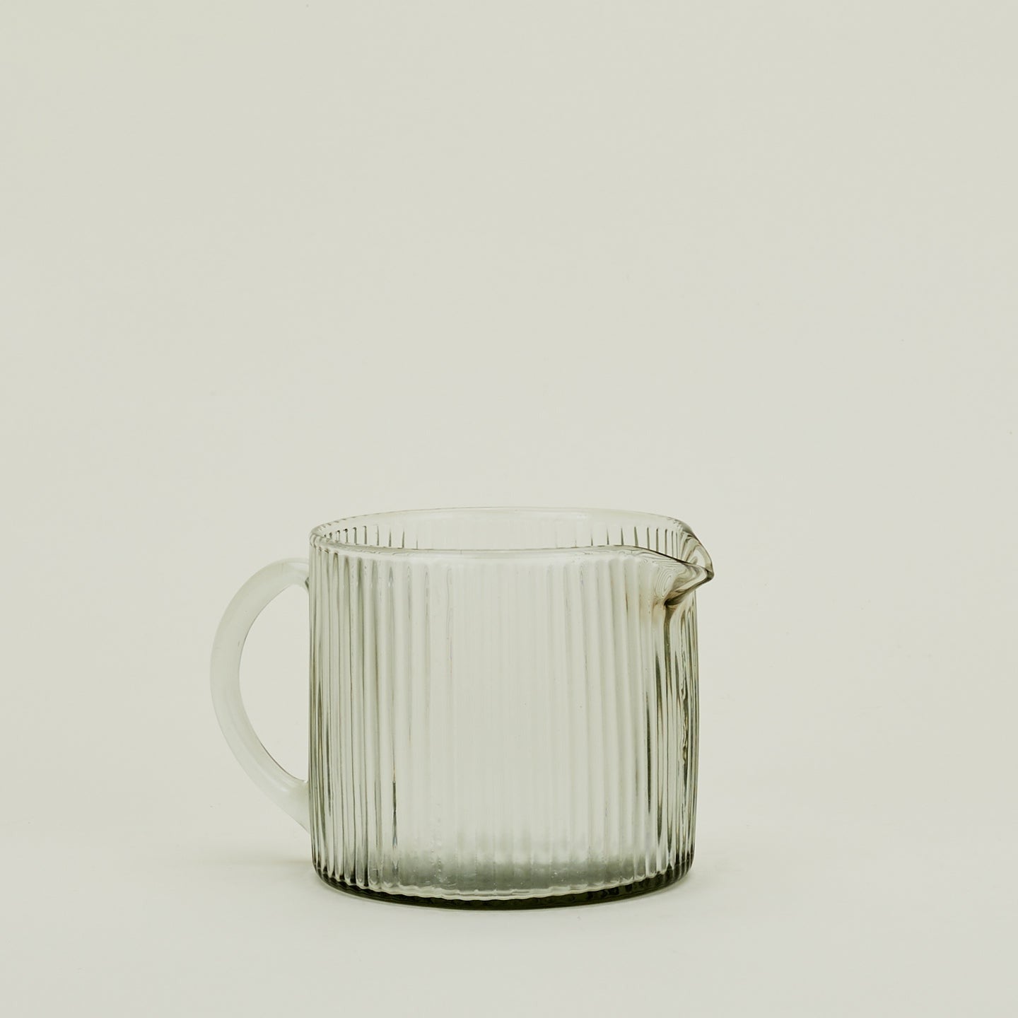 Glass Ribbed Pitcher
