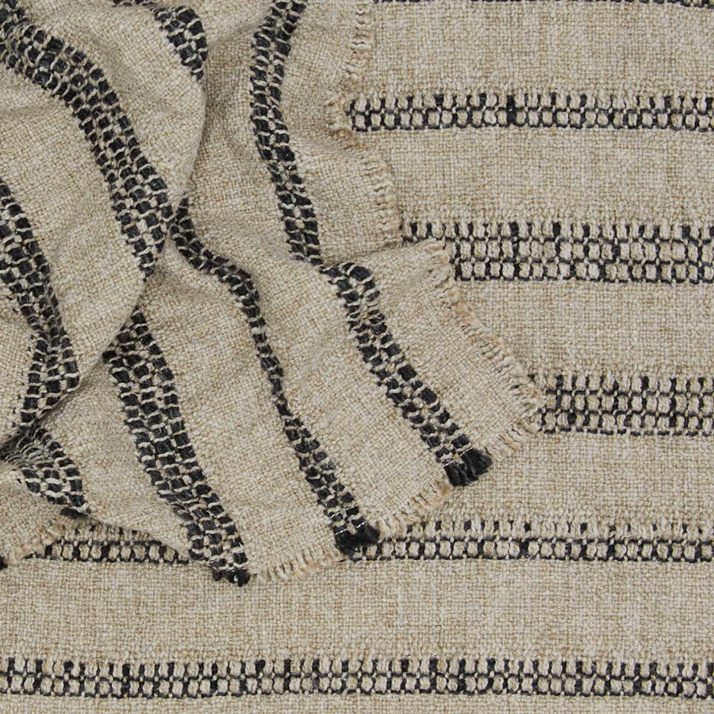 Detail view of tahoe striped throw