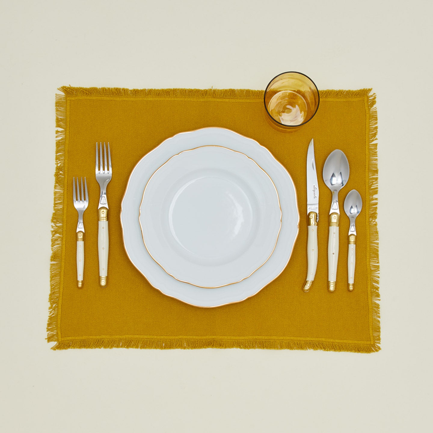 Jean Dubost flatware set place setting