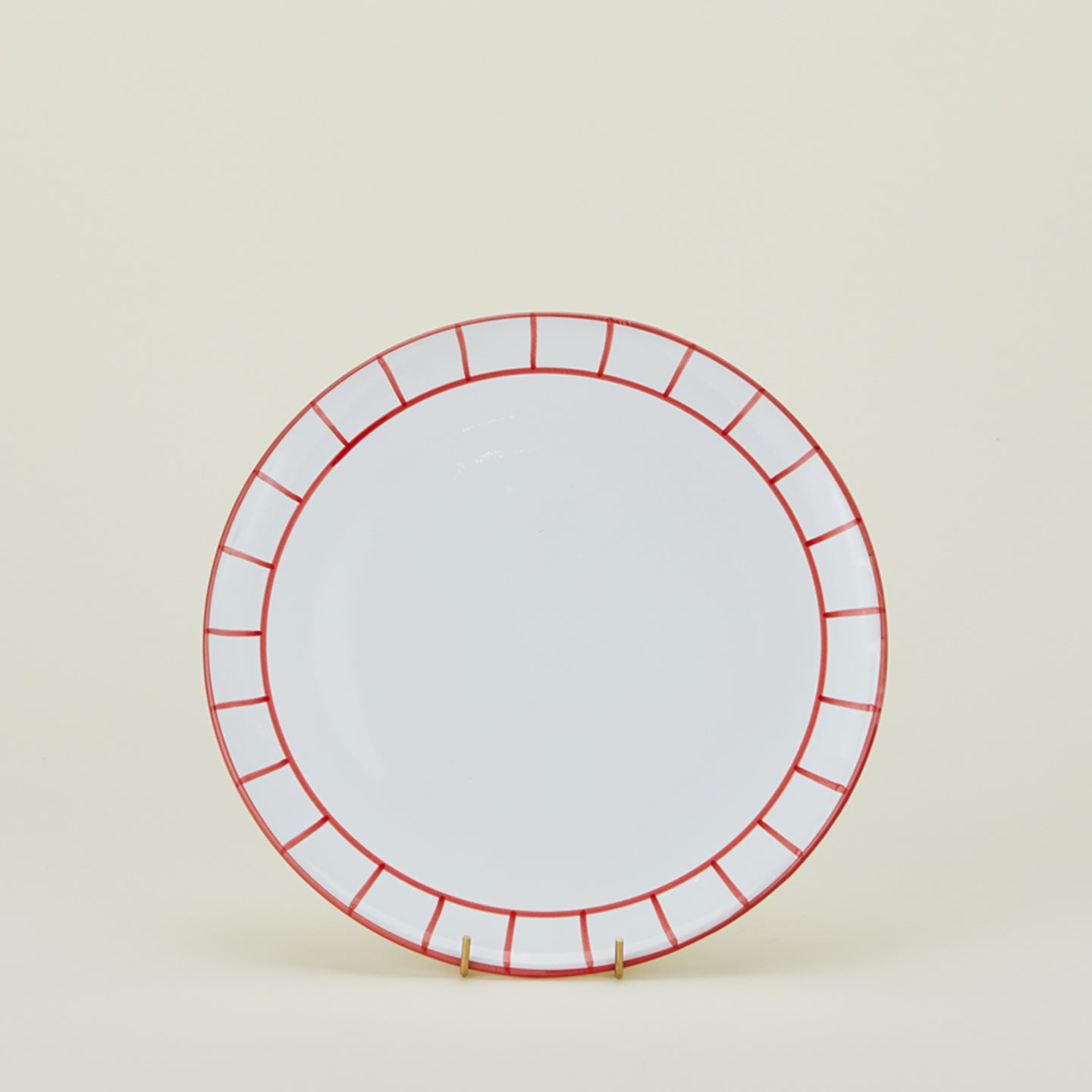Jore Copenhagen fence edge dinner plate in white.