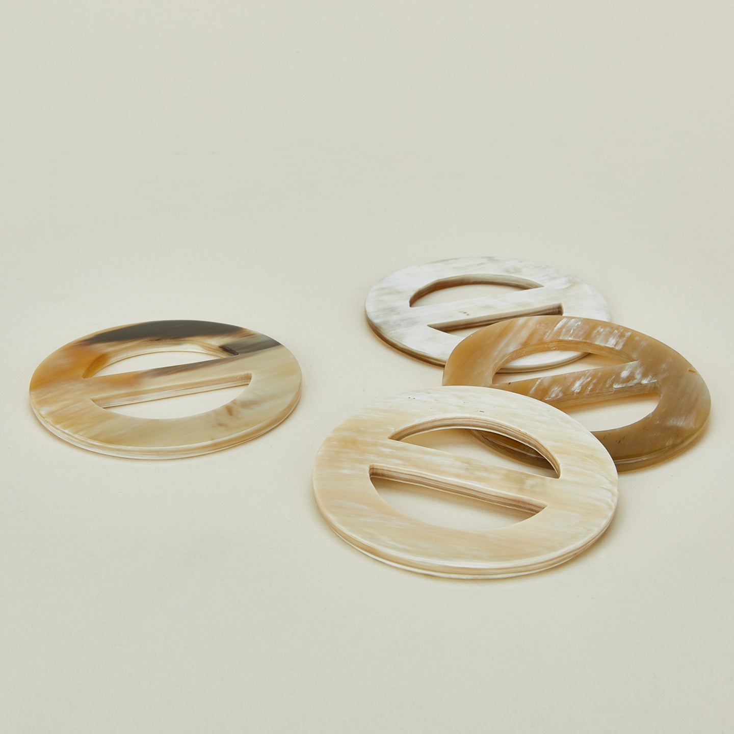 Detailed view of horn napkin rings