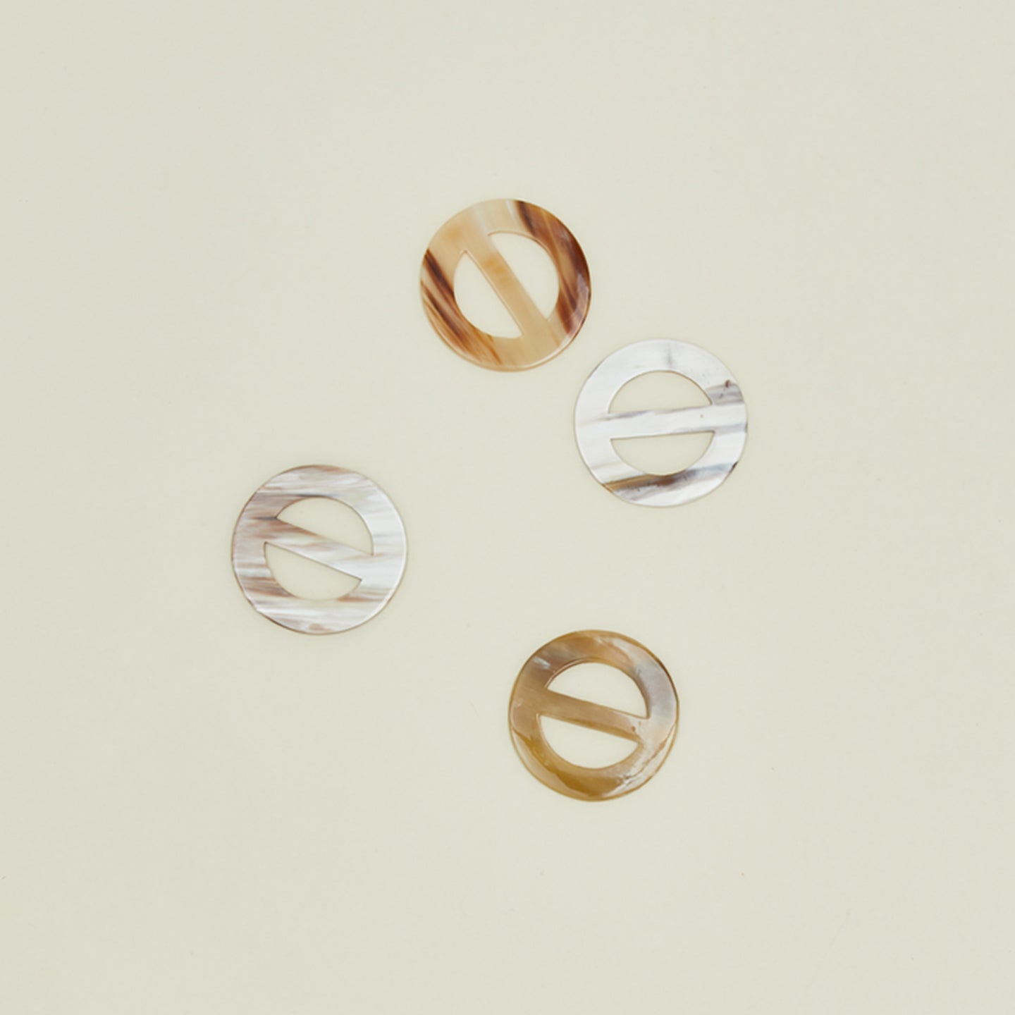 Horn napkin ring set of 4