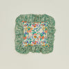 Ruffled Floral Cushion - Fern