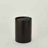 Lidded Wooden Wastebasket - Dark