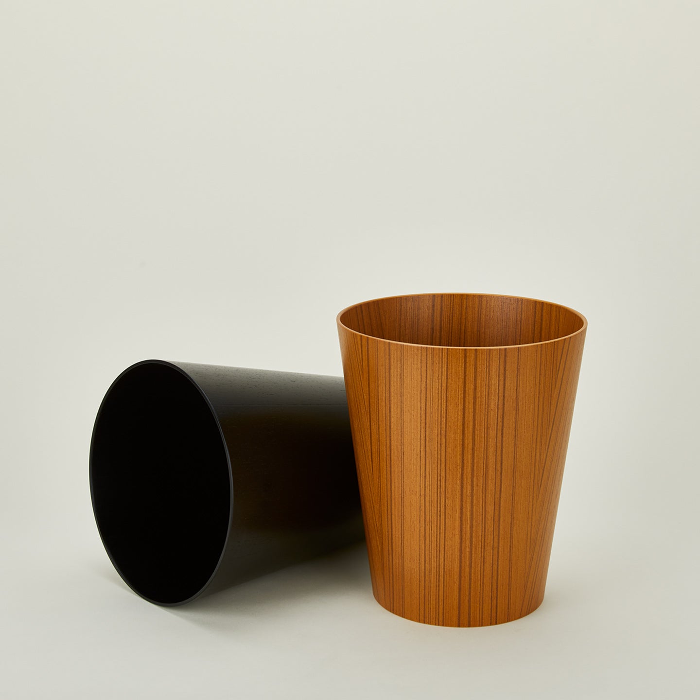 Wooden waste basket in various colors