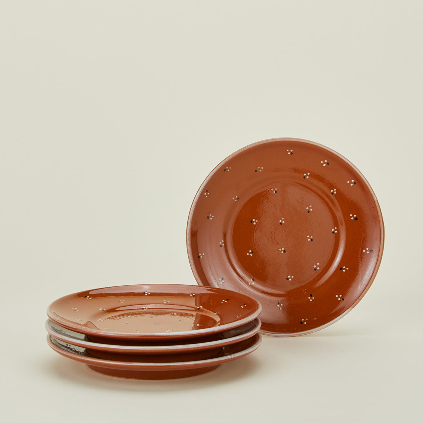 Dotty salad plate set of 4