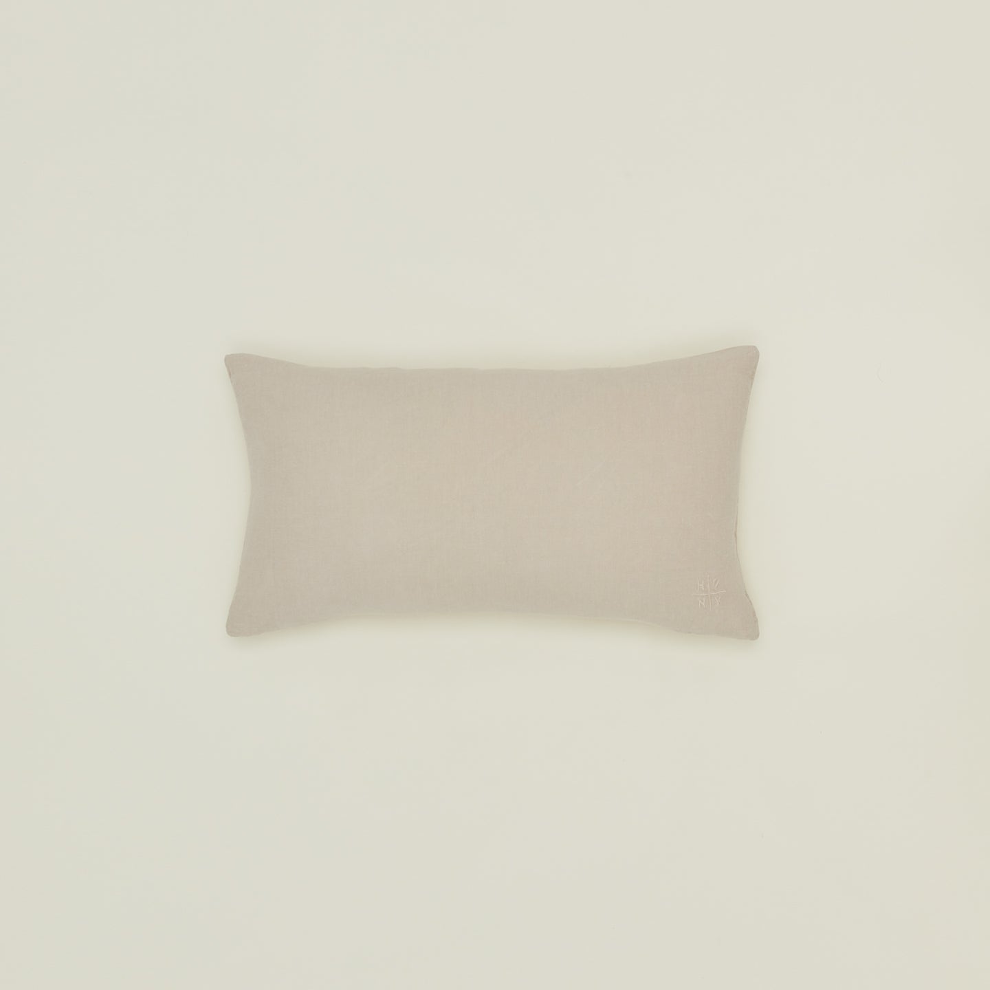 Simple linen pillow in flax