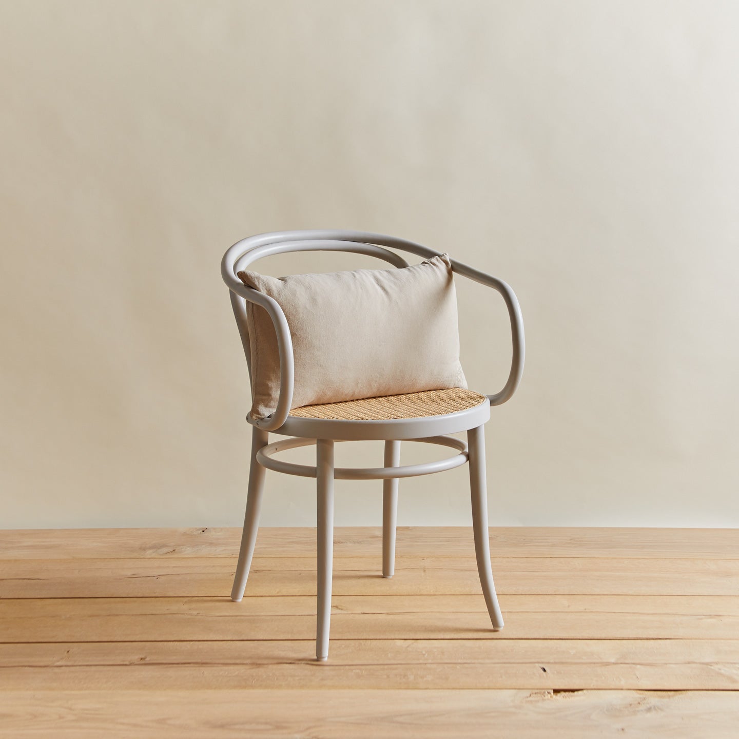 Simple linen pillow in flax