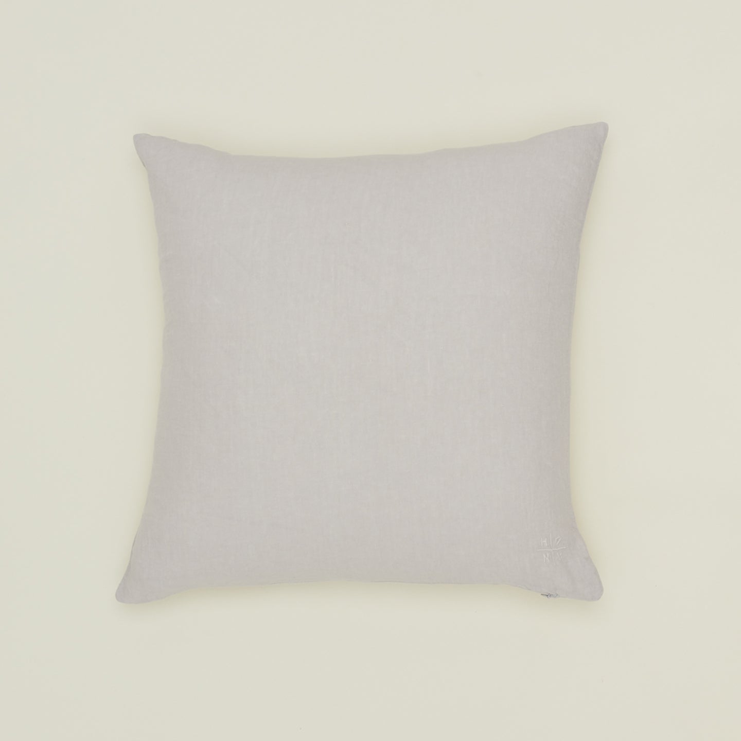 Simple linen pillow in light grey