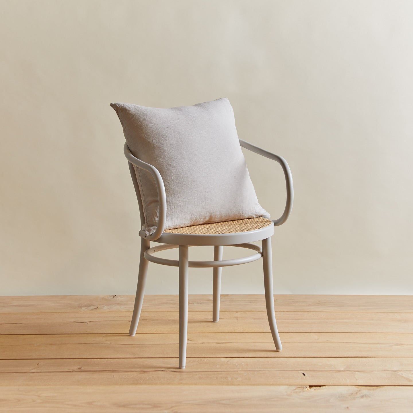 Simple linen pillow in light grey
