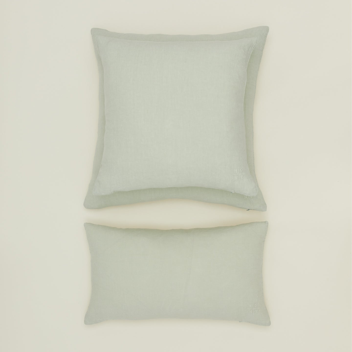 Simple linen pillow in sage