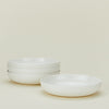 Simple Porcelain Low Bowl, Set of 4