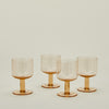Simple Seeded Glassware, Set of 4 - Peach