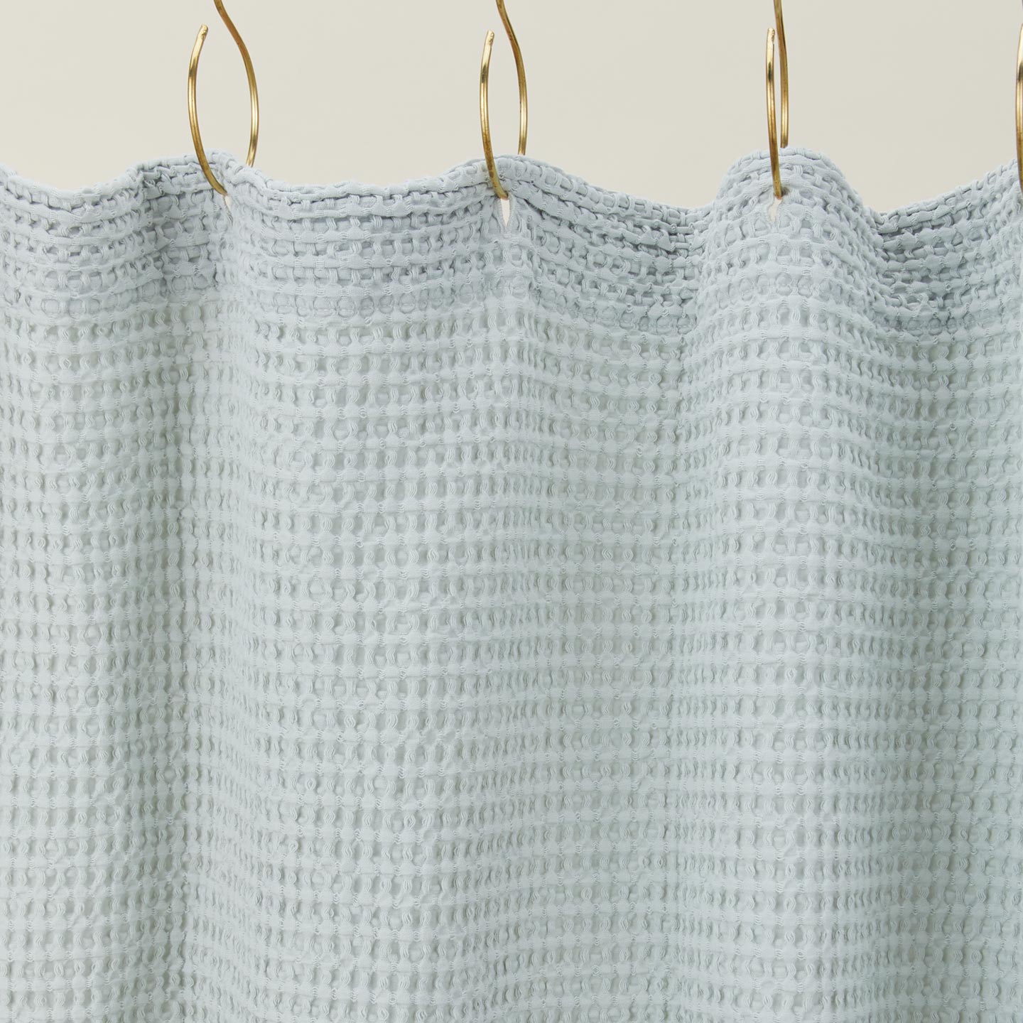 Simple waffle shower curtain in sky