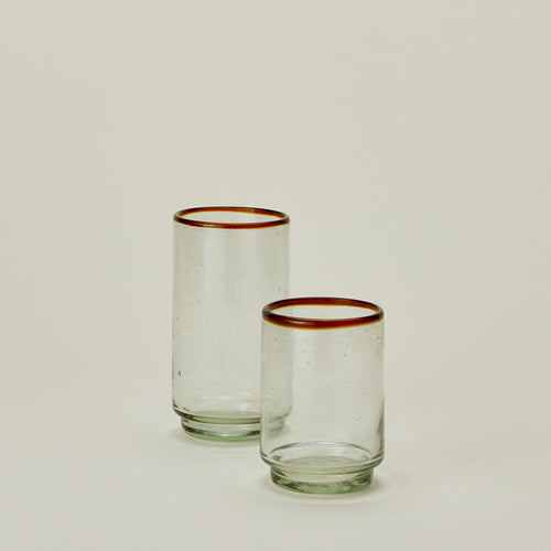 Sobremesa amber rim glasses