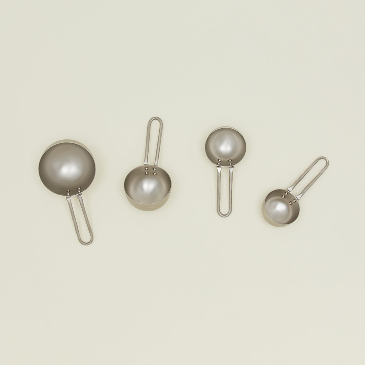 The collective foreged pewter measuring cups, set of 4