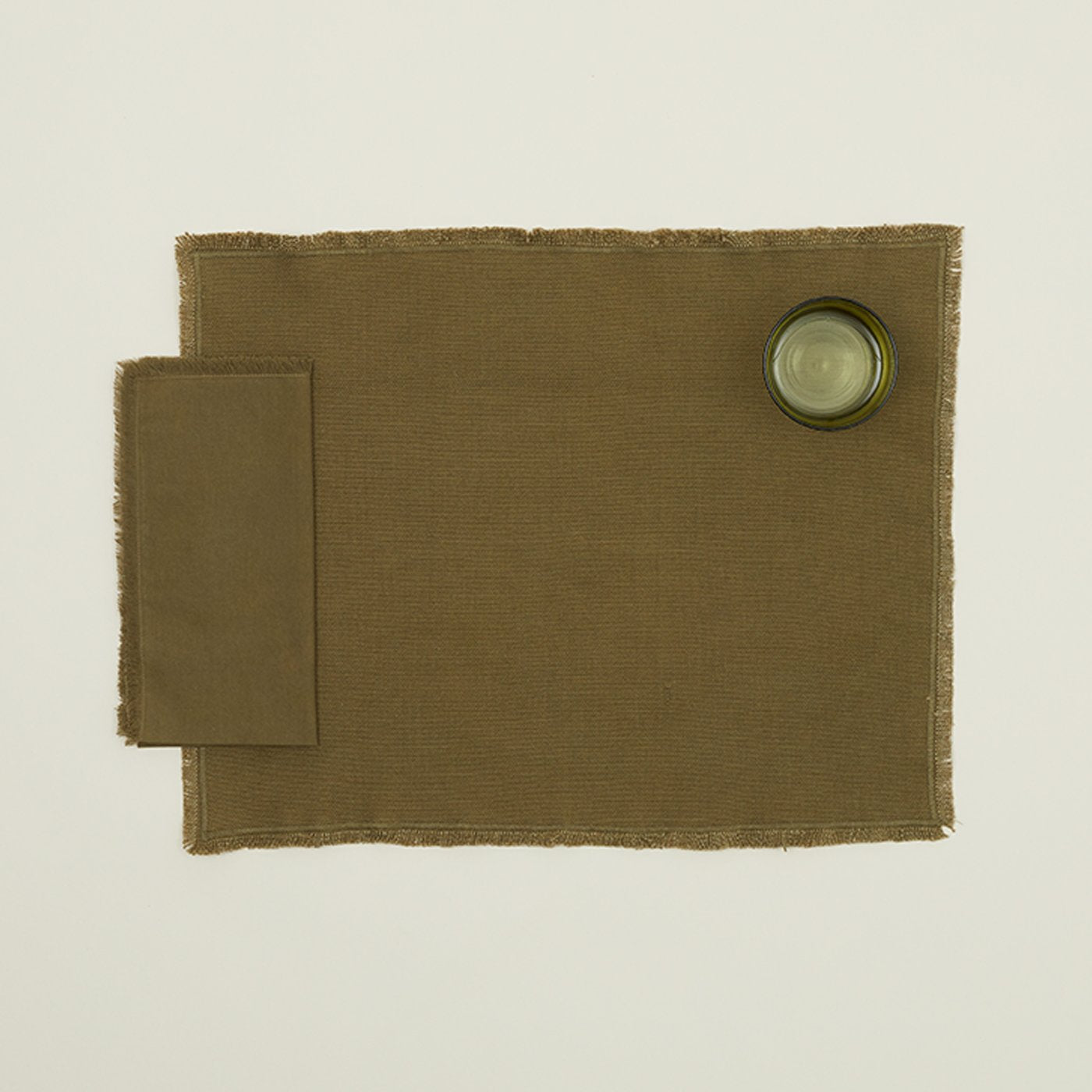 Essential Cotton Placemats - Olive