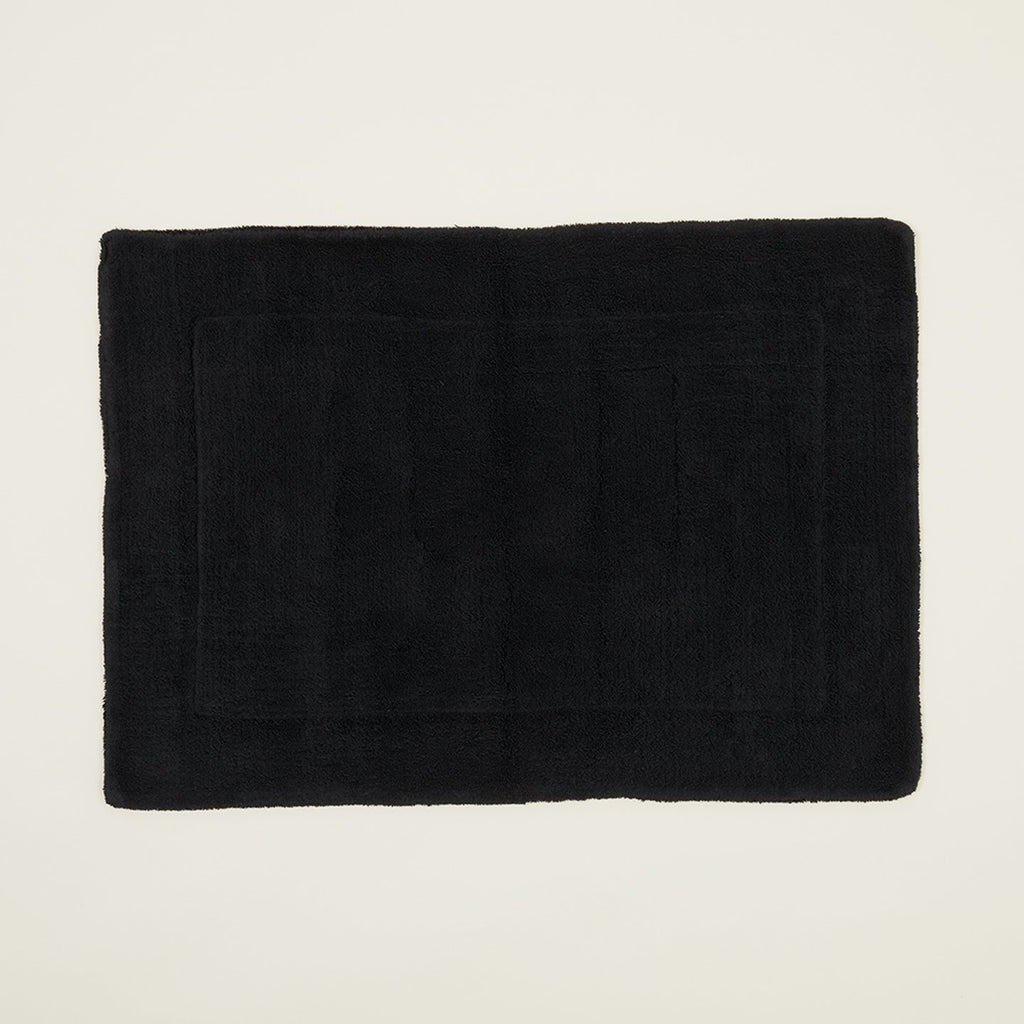 Simple Terry Bath Mat Black Hawkins New York