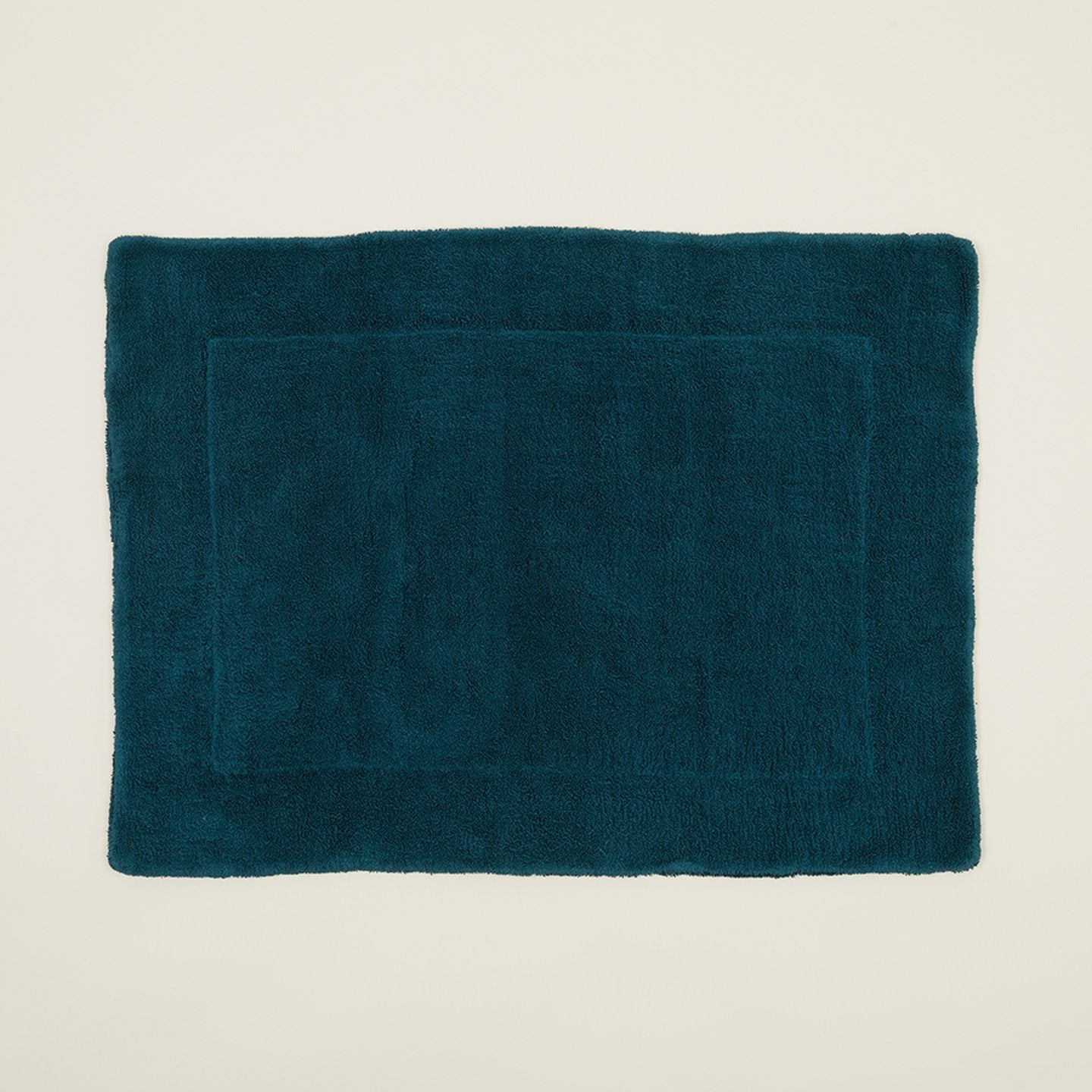 Simple Terry Bath Mat - Peacock