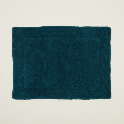 Simple Terry Bath Mat - Peacock