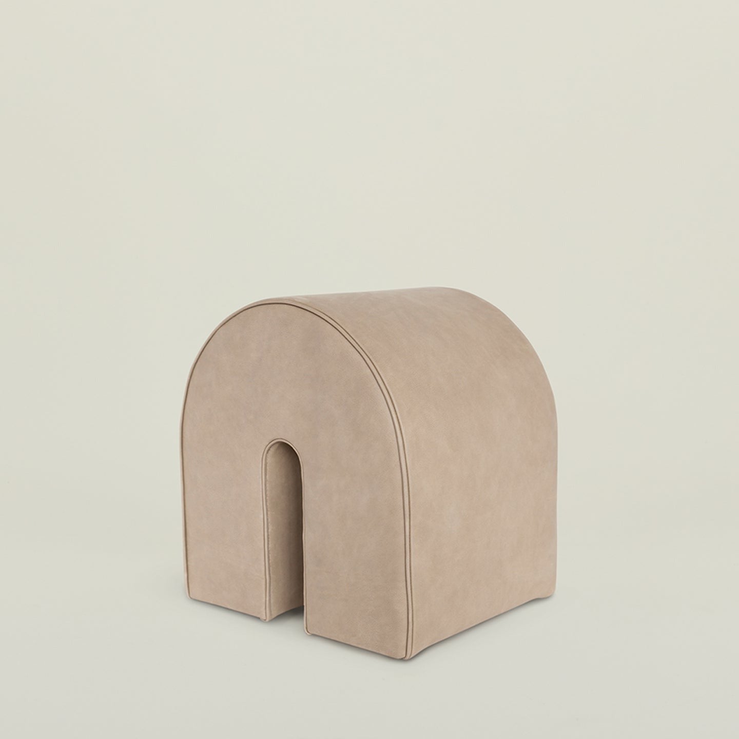 Curved Pouf - Taupe