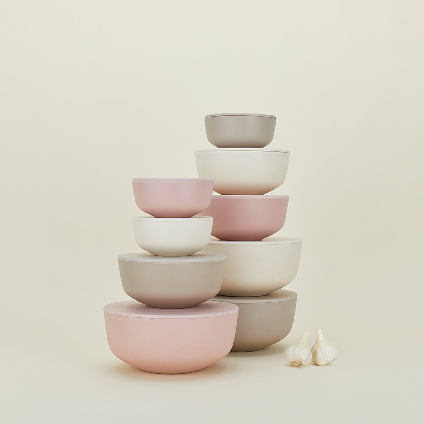 Essential Lidded Bowls - Light Grey