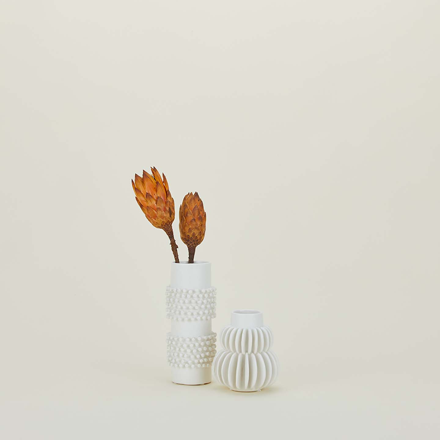 Pleated Stoneware Vase