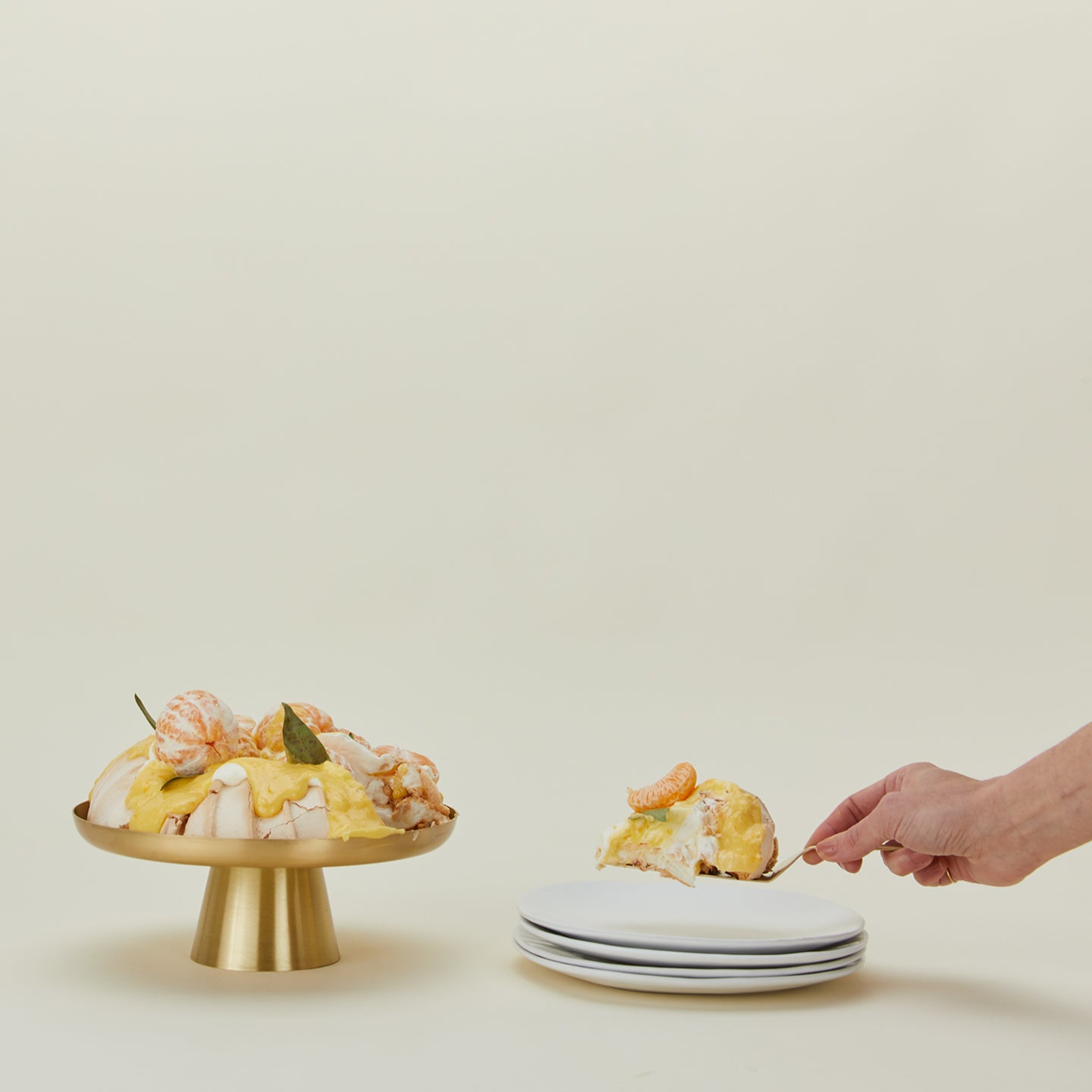 Brass Cake Server