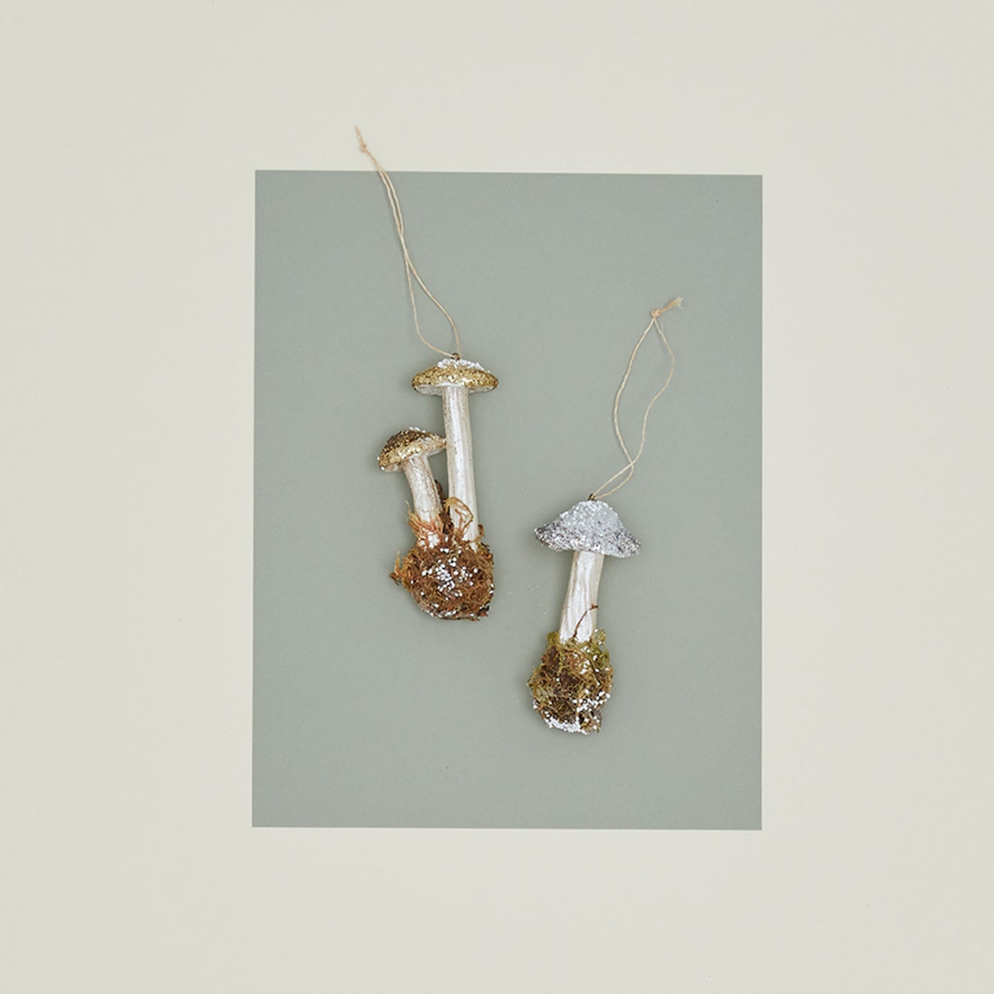 Enchanted Toadstool Ornament - Silver