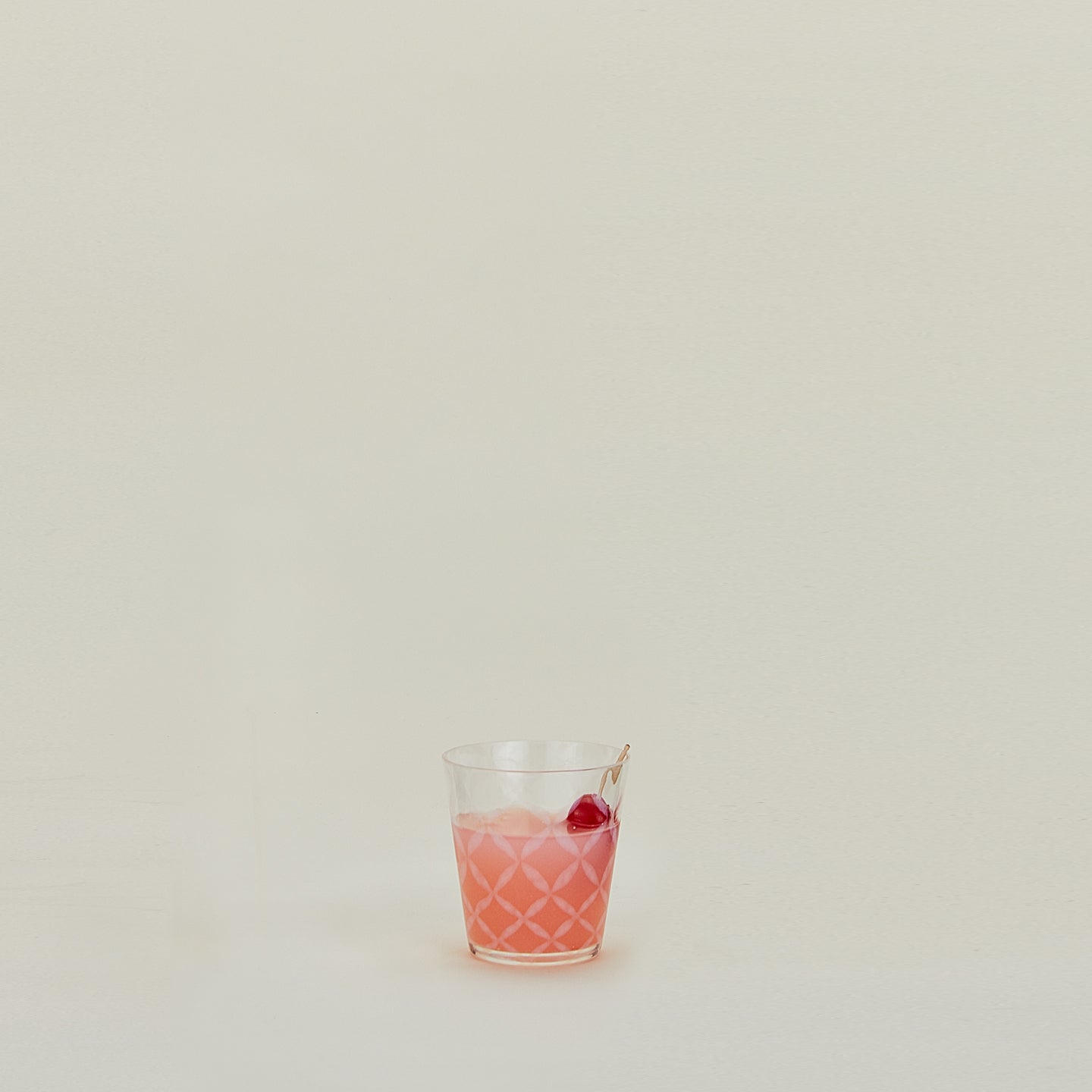 Flared Glass Tumbler - Grid