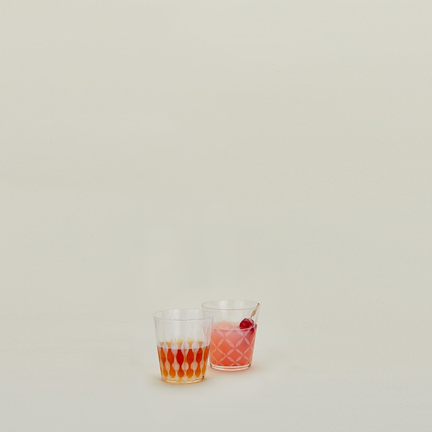 Flared Glass Tumbler - Grid