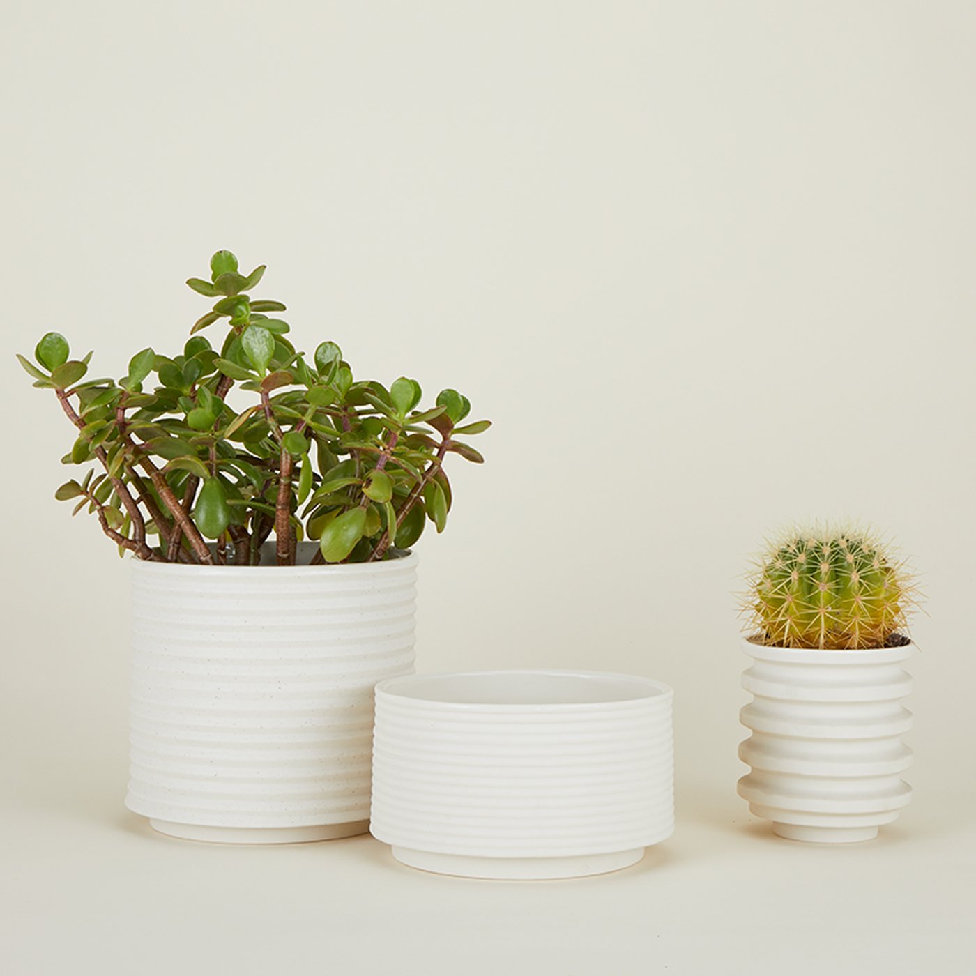 Contour Block Planter - White