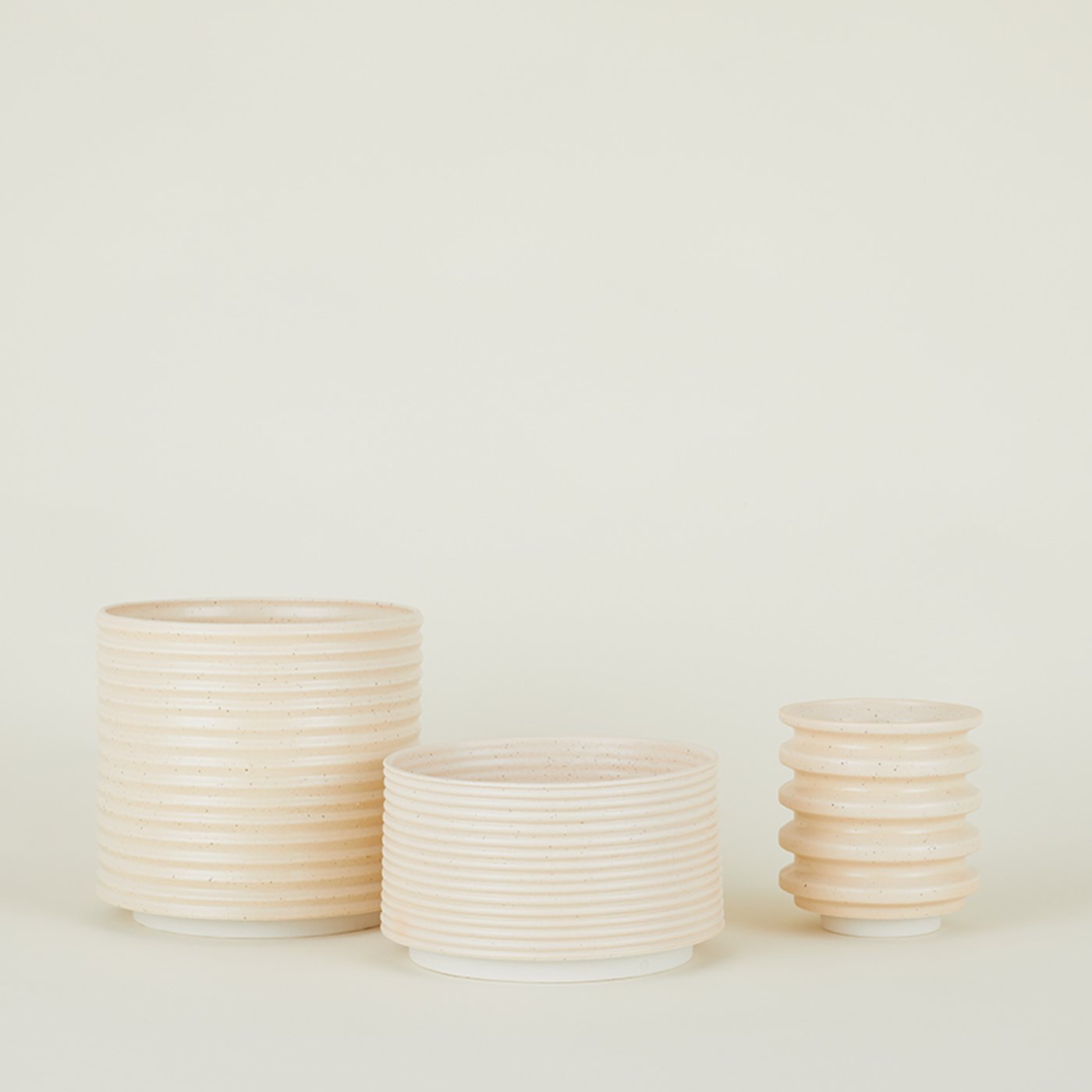 Contour Block Planter - Apricot