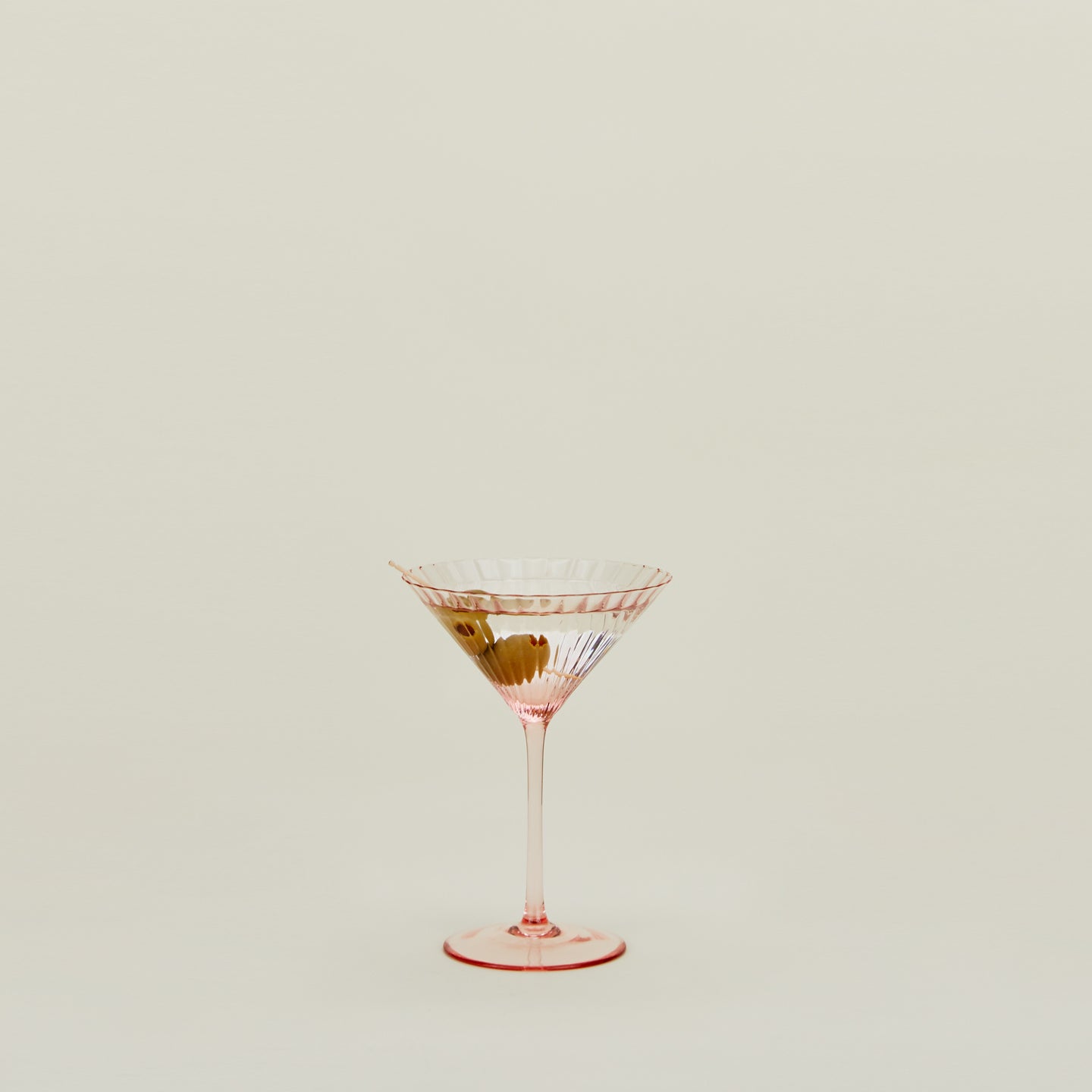 Ribbed Martini Glass