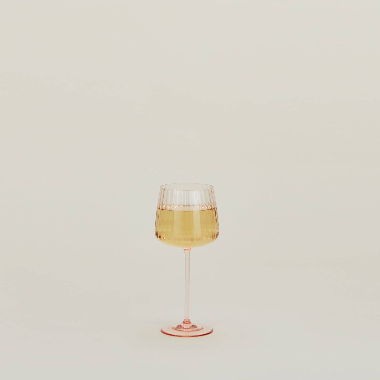 Ribbed White Wine Glass