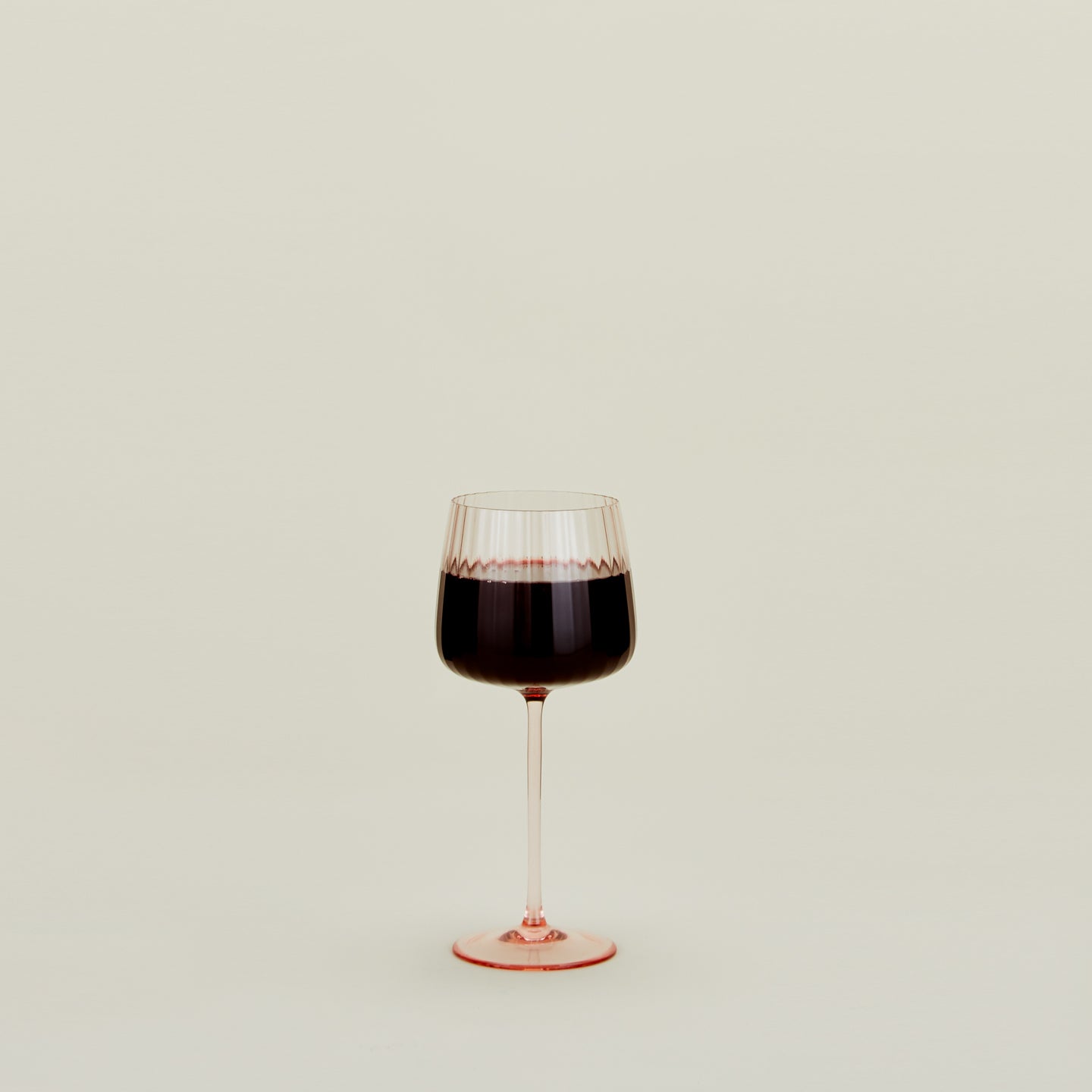 Ribbed Red Wine Glass
