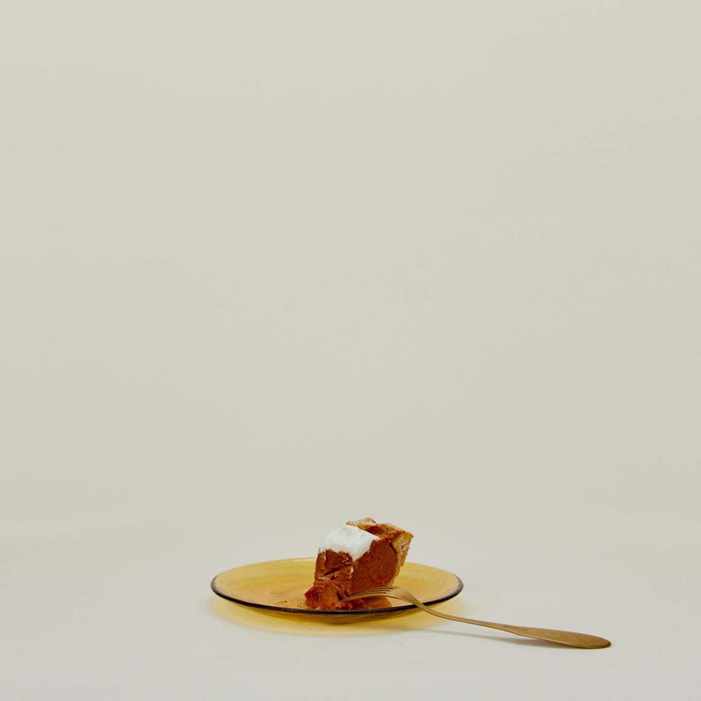 Glass Salad Plate - Amber