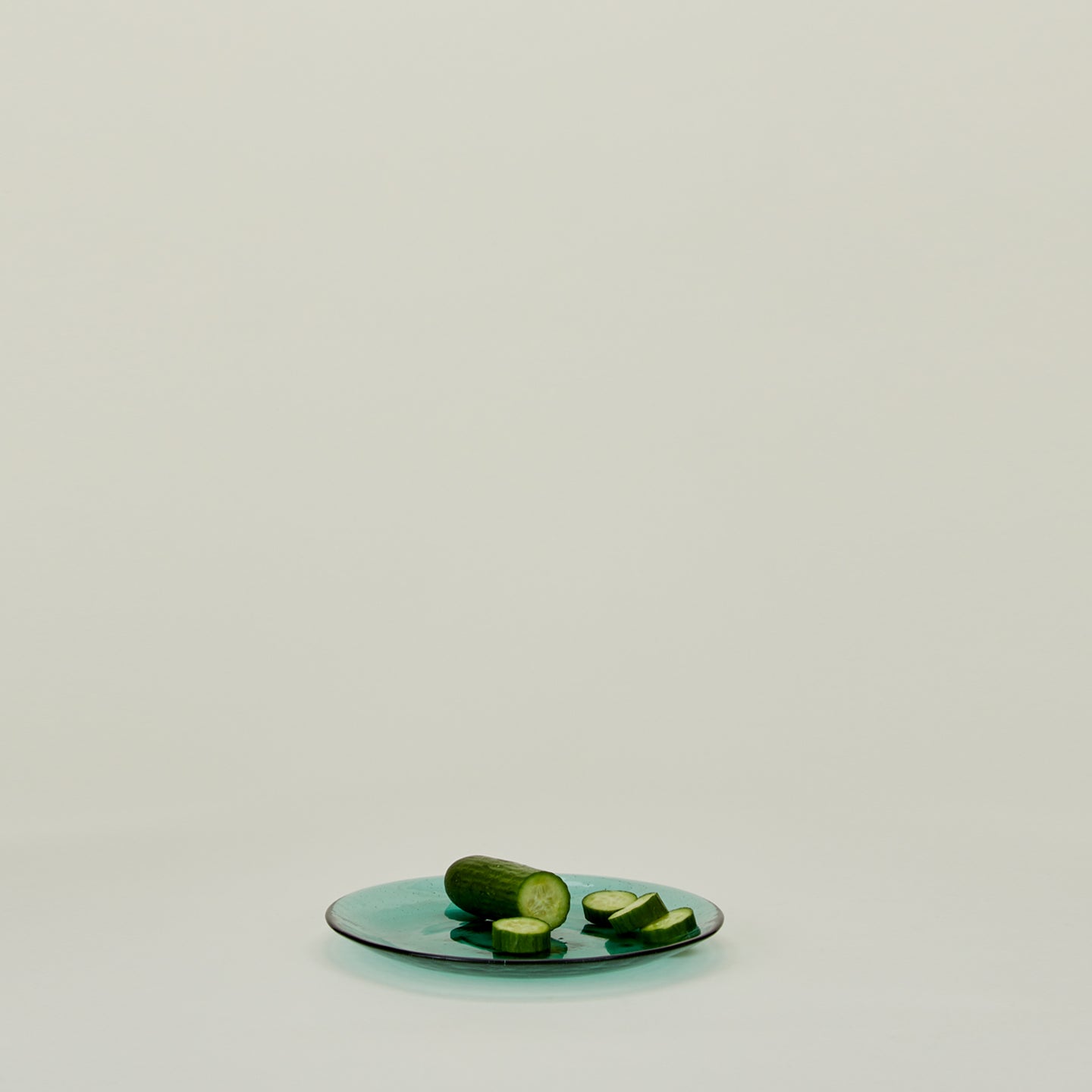 Glass Salad Plate - Jade