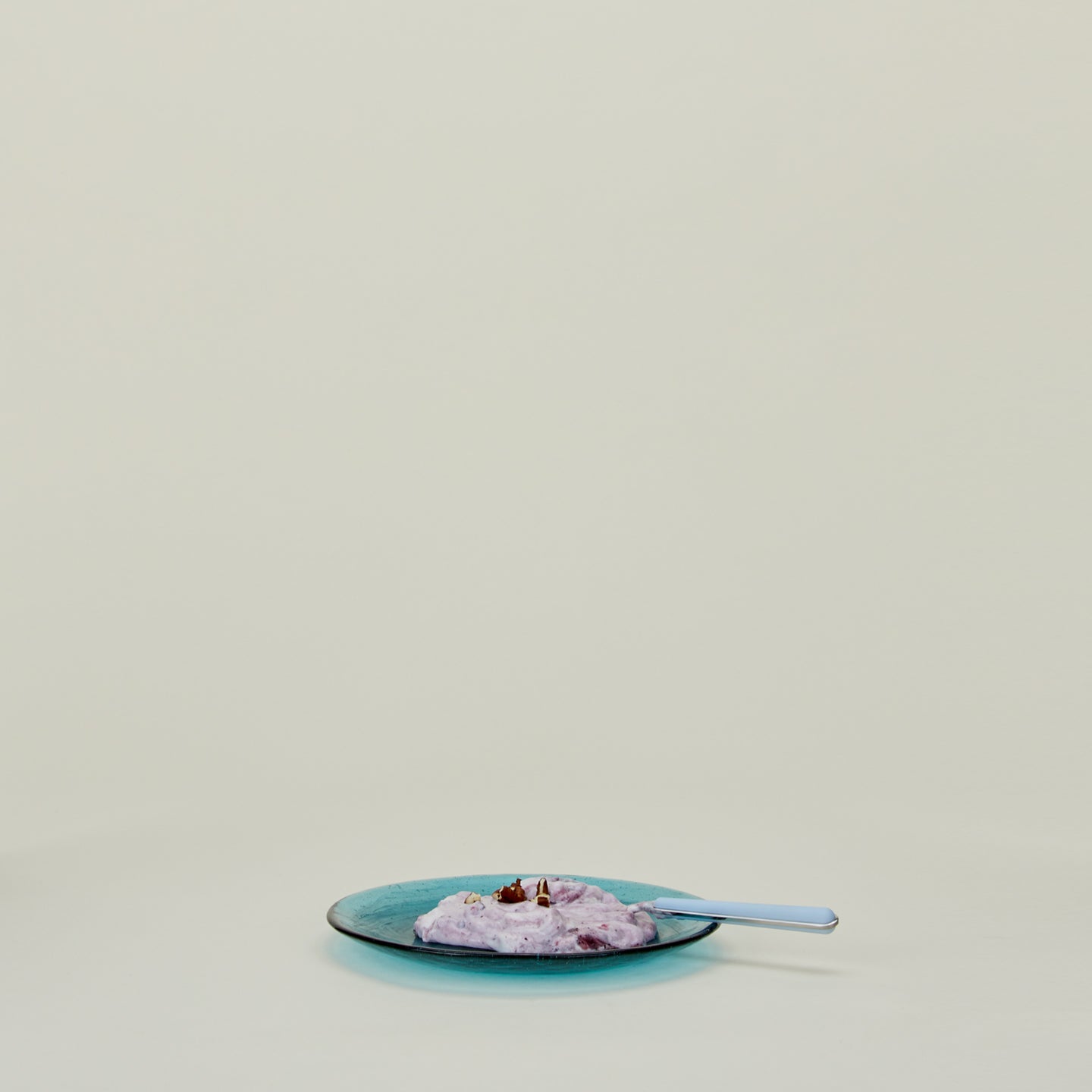 Glass Salad Plate - Peacock