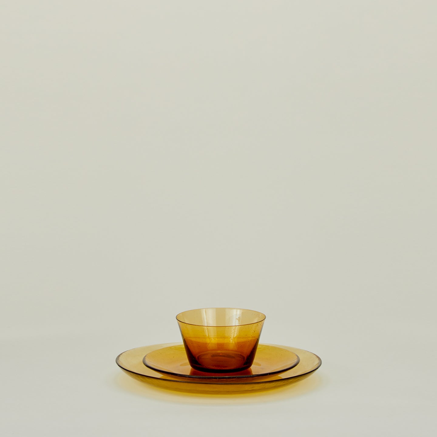 Glass Dinner Plate - Amber